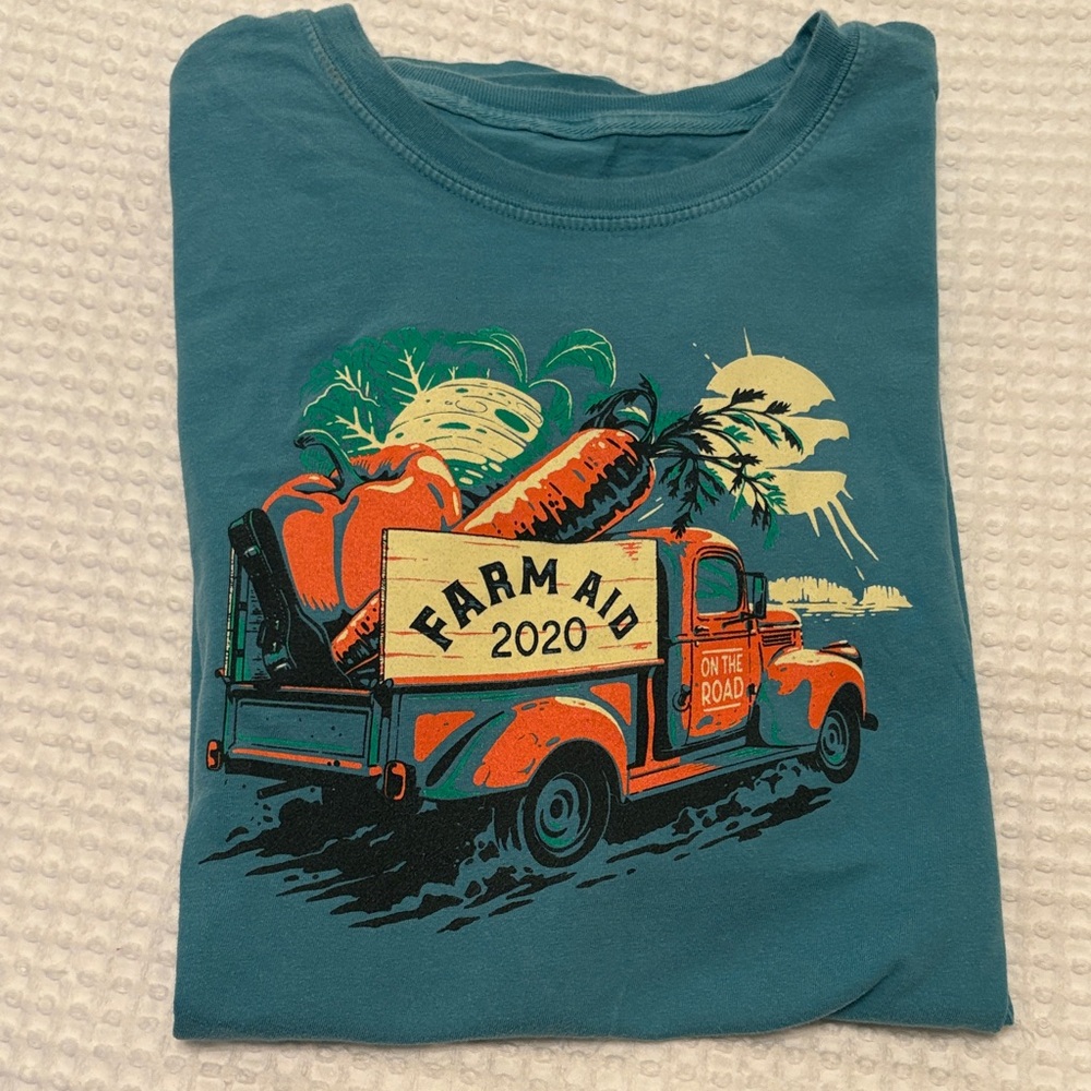 Farm Aid Graphic Tee - Teal sz XL